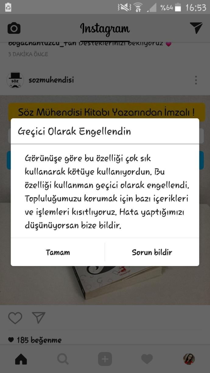 İnstagram Engeli?