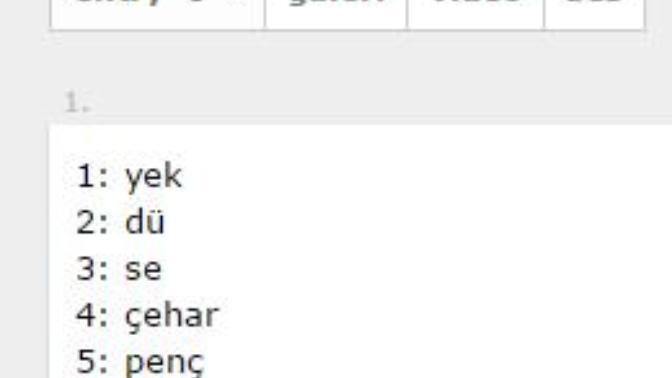 Arkadaşlar neden Kürtçe sayılarla Farsça sayılar aynı?