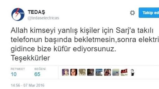Tedaş'ın tweetleri çok eğlenceli değil mi?