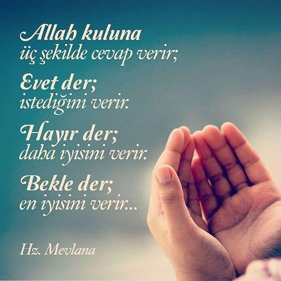 Allah kuluna 3 şekilde mi cevap verir?