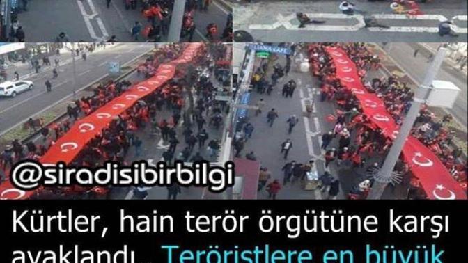 Kürtler Türk bayrakları ile Diyarbakır sokaklarında?
