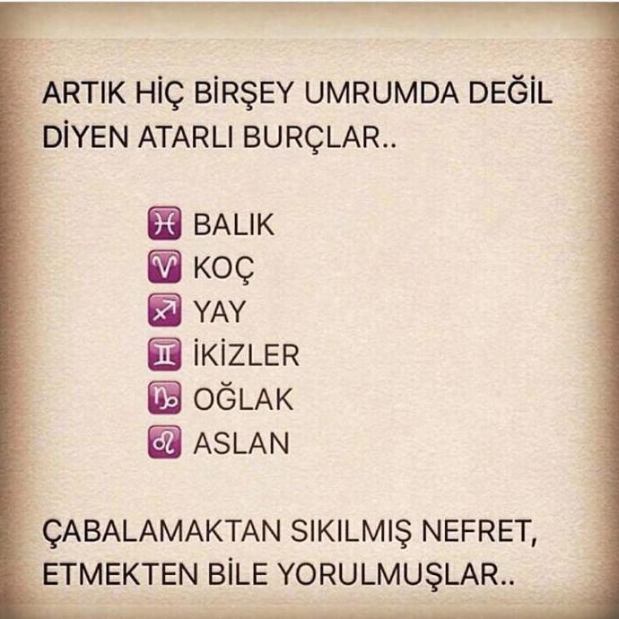 Artık hiçbirşey umrumda değil diyenlerden misiniz?