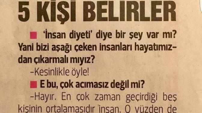"İnsan diyeti" diye bir şey varmış, hiç yaptınız mı?