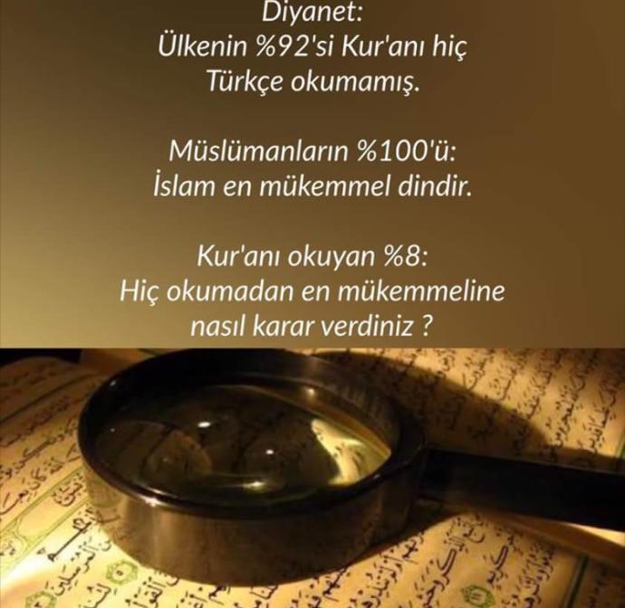 Kuranı hiç Türkçesinden okudunuz mu?