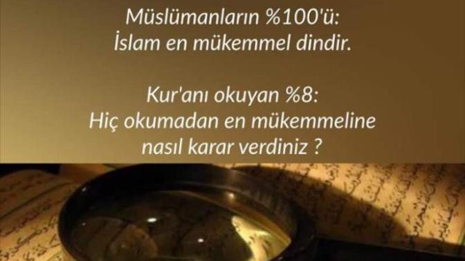 Kuranı hiç Türkçesinden okudunuz mu?