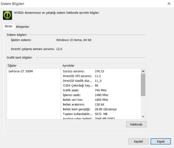 Ekran kartı GT 550m 'in dengi hangisi?