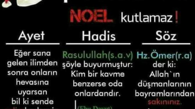 Müslüman Noel kutlar mı? ( Tabiki HAYIR )?