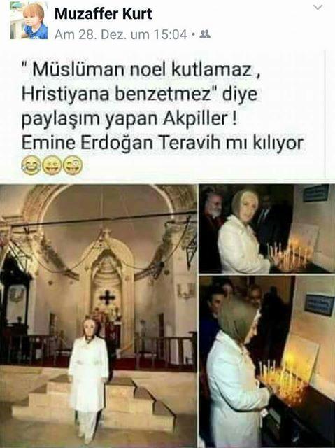 Müslüman noel kutlamaz ama kilisede ayin yapabilir değil mi?