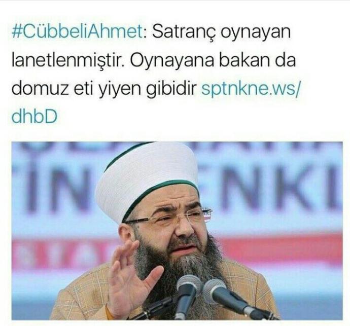 Cübbeli Ahmet Hoca satranç oynayan lanetlenmiştir dedi. Satranç hakkındaki yorumlarına siz ne diyorsunuz?