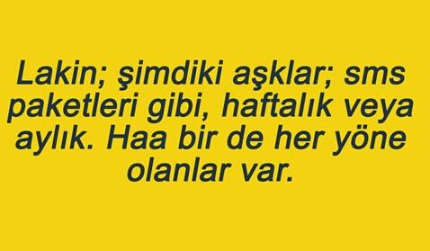 Şimdiki aşklar hakkındaki düşünceniz?