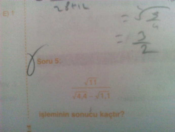 Koklu sayi ile ilgili sorum var? kizlarsoruyor