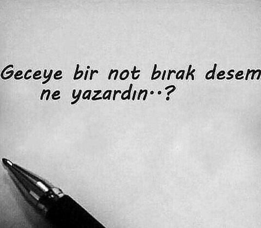 Geceye bir not bırak desem. <br />Ne yazardın ??