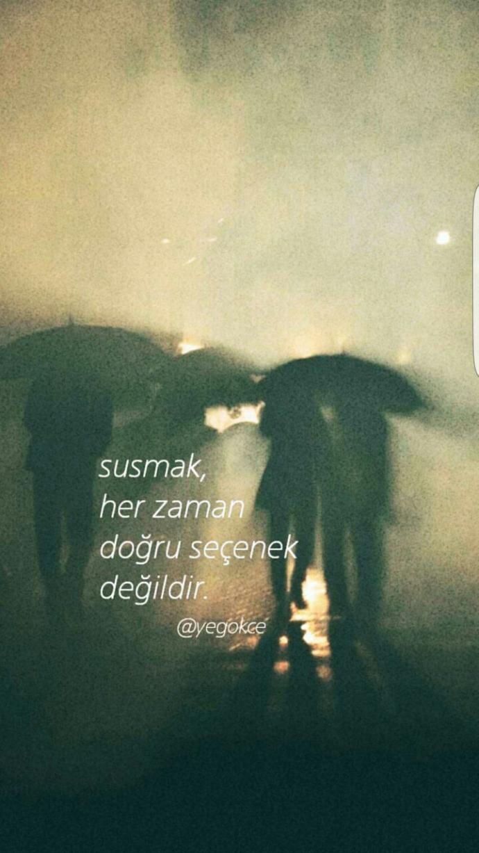 susmanın her zaman iyi bir seçenek olduğunu düşünen var mı??