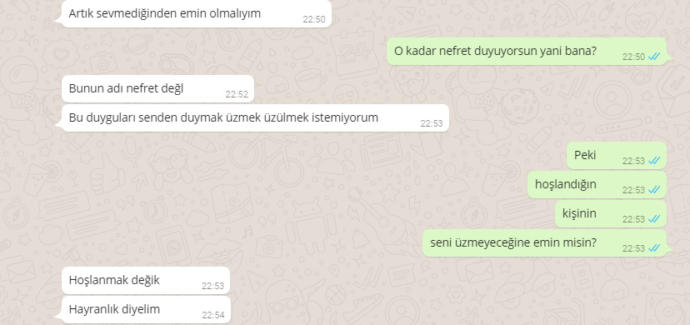 Sevdiğim kız başkasıyla çıkacağını söyledi?