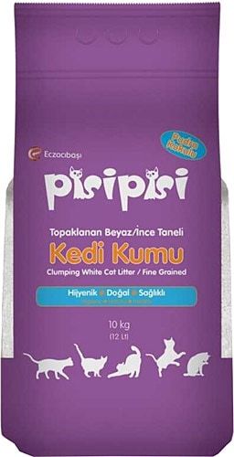 Pisipisi Pudra Kokulu Ince Taneli Topaklaşan Kedi Kumu