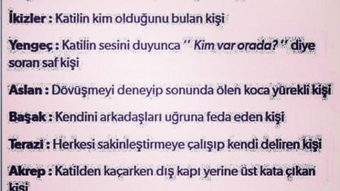 Burçlar korku filmlerinde kim olurdu? :) Sizin korku film karakteriniz kim?
