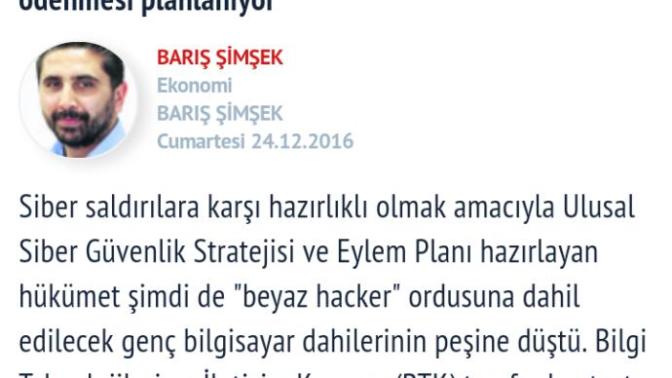 "Beyaz hacker" ordusu projesine nasıl bakıyorsunuz?