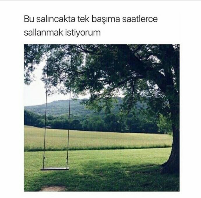 Şu salıncakta sallanmak isteyen var mı ?
