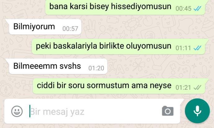 bu nedir ya sizce komik mi yani niye boyle yazmis bizden  bir  bok olmazmi?