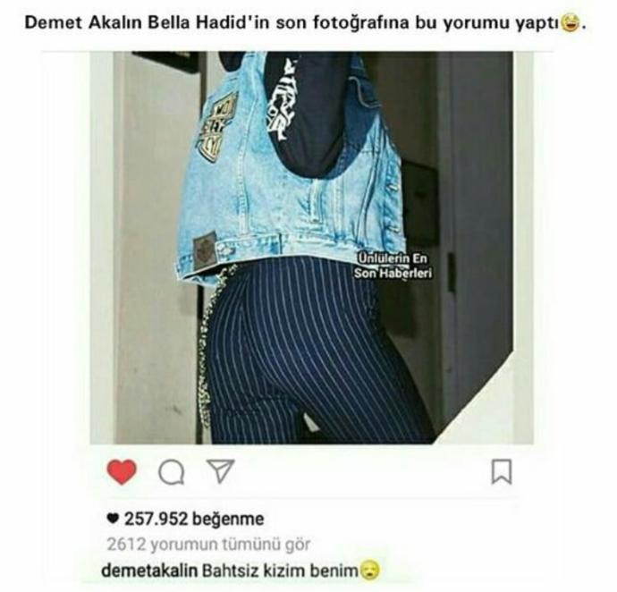 Demet Akalın, bu yorumuyla Bella Hadid'e ne demek istemiş olabilir sizce?
