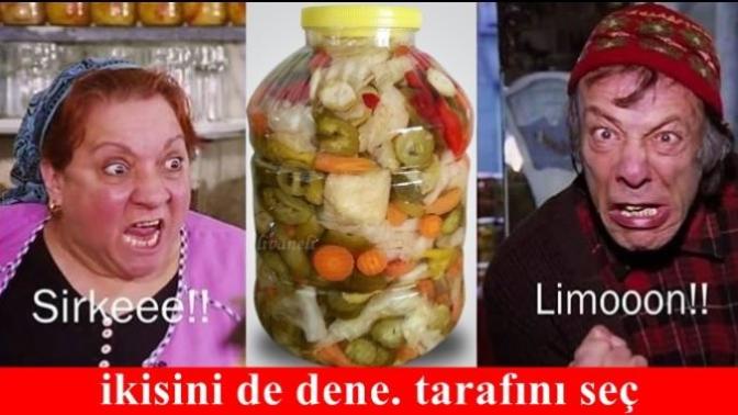 Turşunun iyisi limonla mı sirkeyle mi olur?