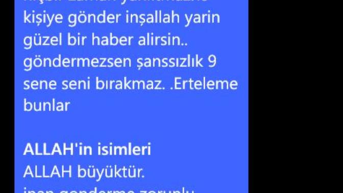Bu mesajlar gerçek mi? Bu tür mesajları gondermezsek gerçekten başimiza kötü şeyler gelir mi?