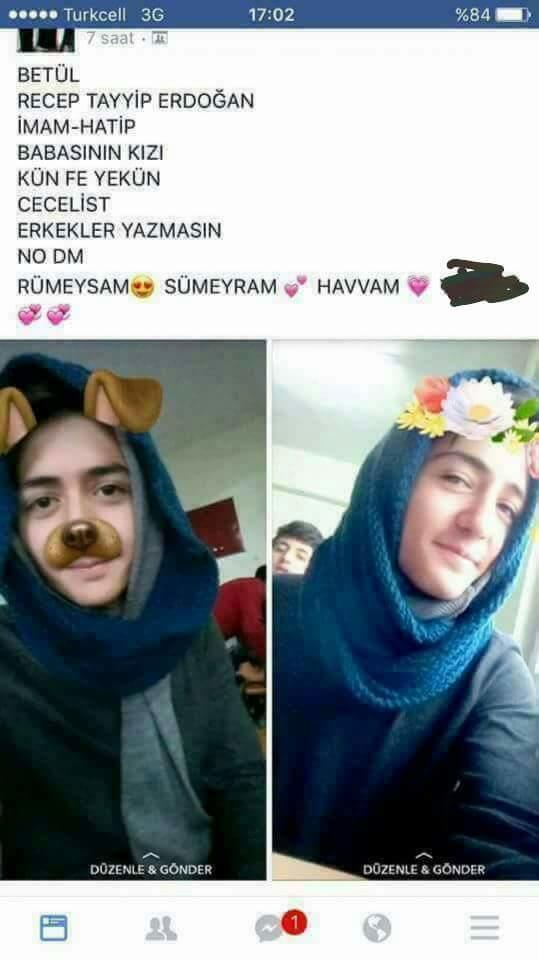 Kapalı kızlar neden hep böyle paylaşımlar yapar?fotoğraflı?