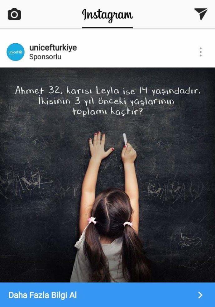 Ahmet 32, karısı Leyla 14 yaşındadır. ikisinin yaşlarının 3 yıl önceki toplamı kaçtır?