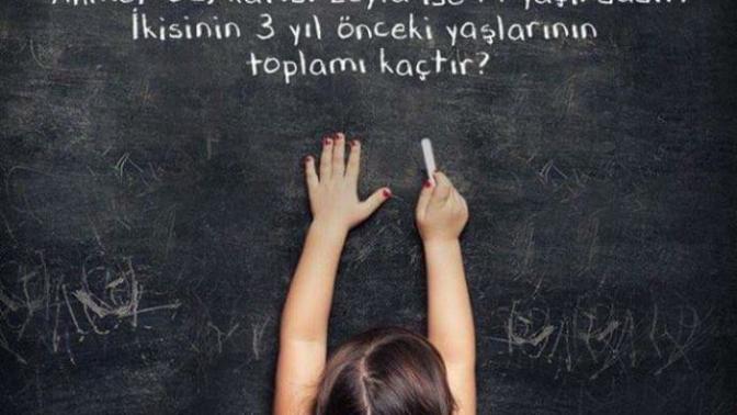 Ahmet 32, karısı Leyla 14 yaşındadır. ikisinin yaşlarının 3 yıl önceki toplamı kaçtır?