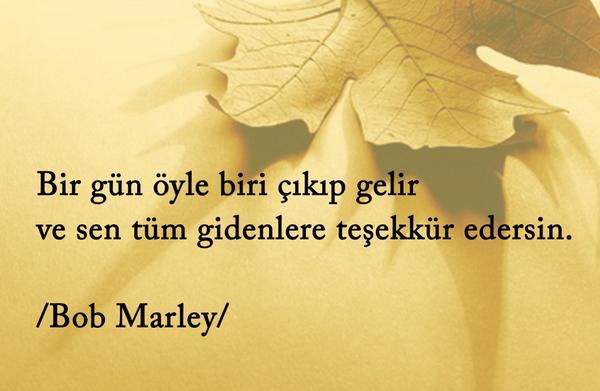 Bir gün öyle biri çıkıp  gelir ve tüm gidenlere teşekkür edersin o  biri geldi mi ? 