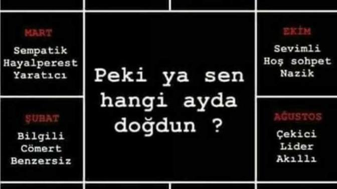 Hangi ayda dogdun?
