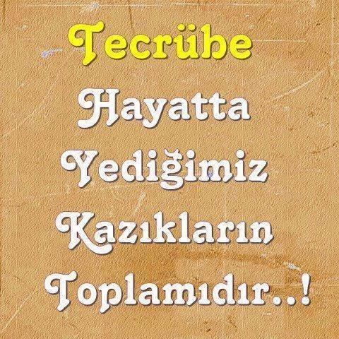 Sizce tecrübe nedir?