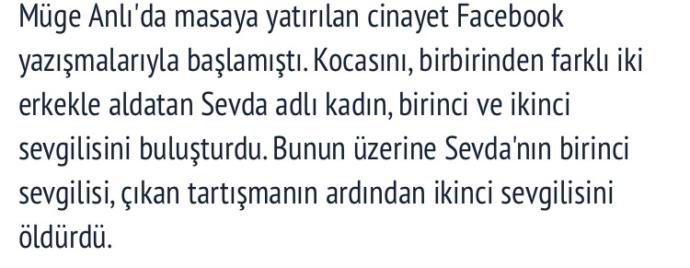 Bu kadın evli , ikide sevgilisi vardı , sevgilisi aşkından diğer sevgilisini öldürdü düşünceniz nedir?