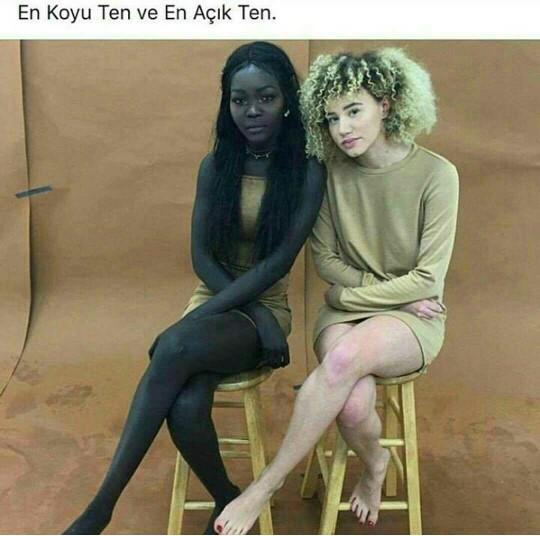 En koyu ve en açık ten?(resimli)?
