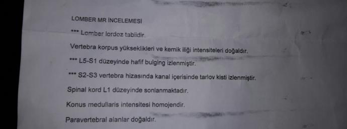 Arkadaşlar emar sonuçlarım geldi henüz doktora götüremedim belim için çekildi anlayanlar bakabilirmi ?