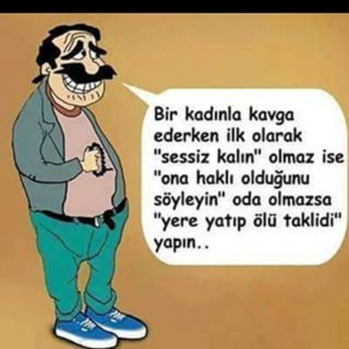 Bir kadınla kavga ederken.?