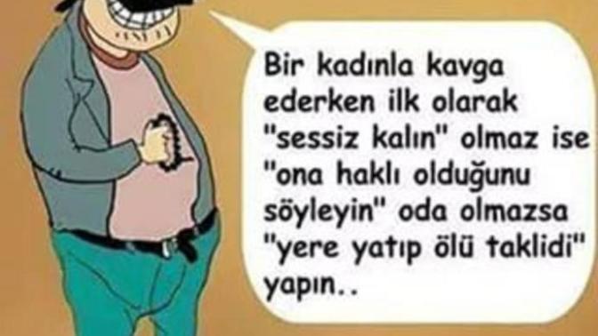 Bir kadınla kavga ederken?