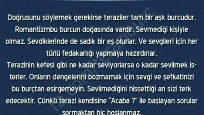 Terazi burcu hakkında düşünceleriniz ve herkes burcu hakkında kısaca bahsedebilir mi?