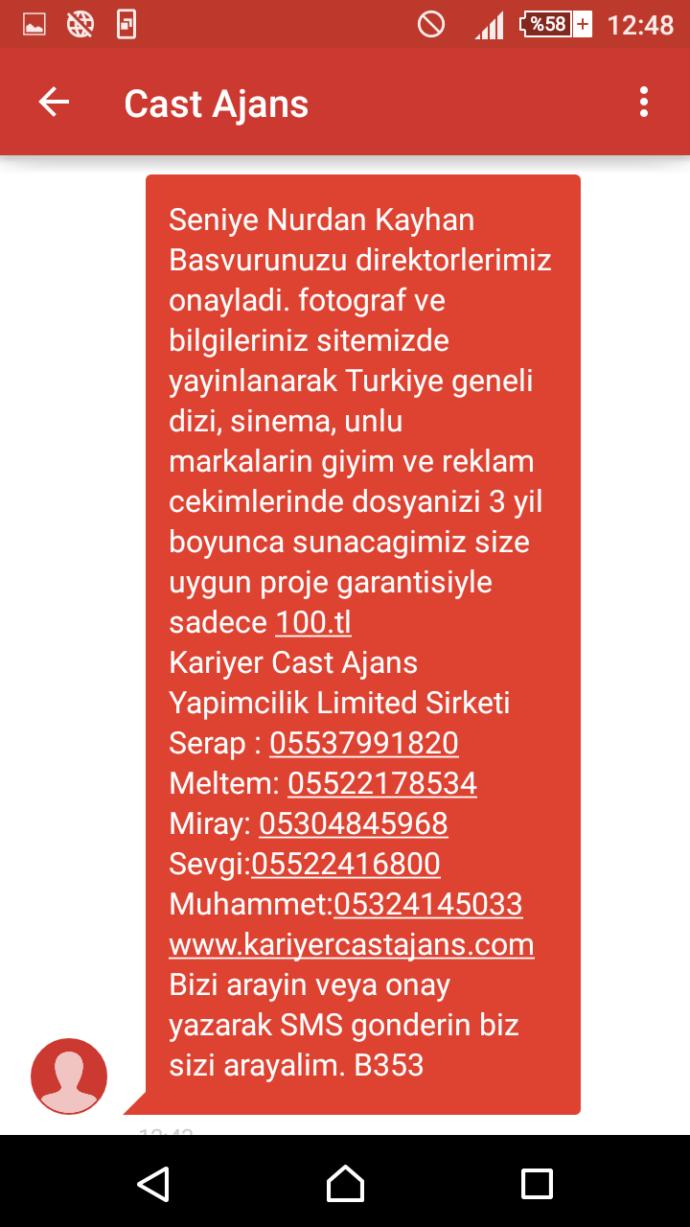 Ajanstan mesaj geldi?
