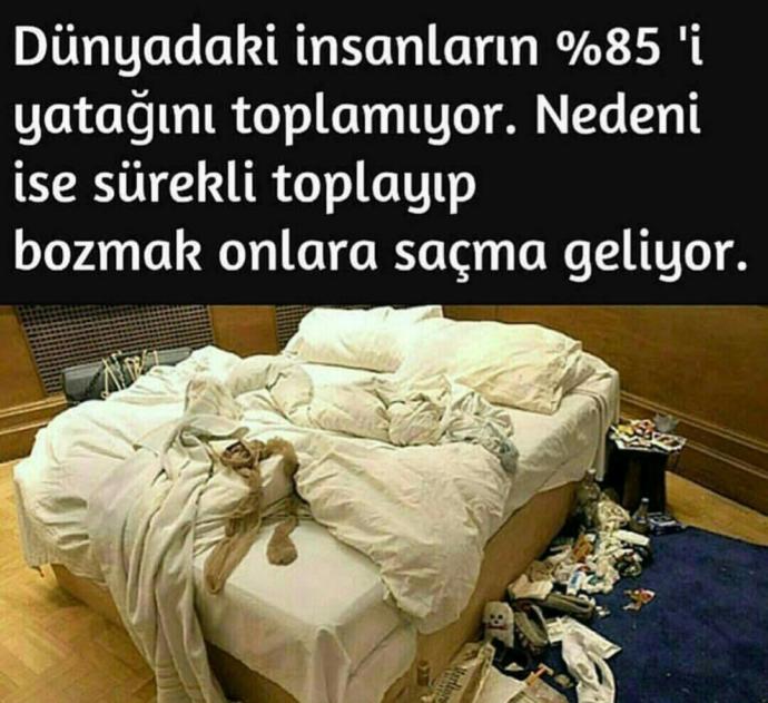 Yatağını toplar mısın yoksa dağınık mı bırakırsın?
