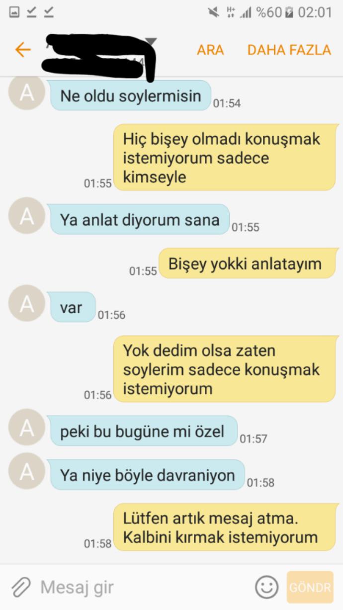 Sadece canı sıkılınca mesaj atan bayan arkadaşa tepkim nasıl olmuş?