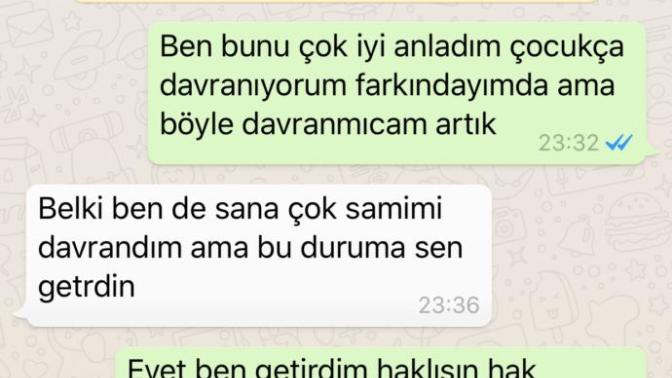 Eski sevgilimle geri barıştık konuşmalarımızı attım bakarmısınız?