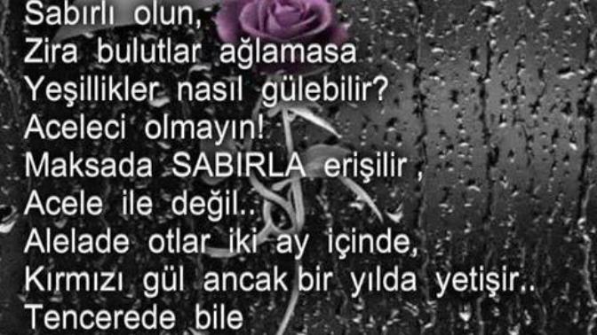 Sabır boyun mu eğmekdir mücadele mi etmekdir?