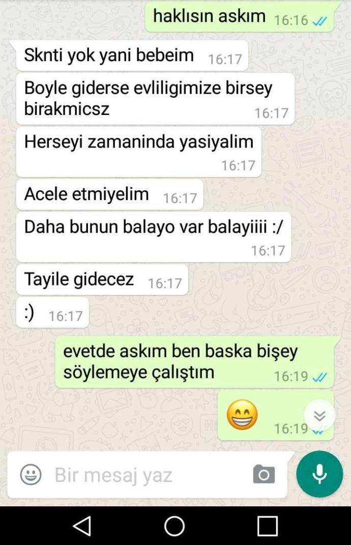 nişanlımla whatsapp konuşmamıza bakarmısınız????