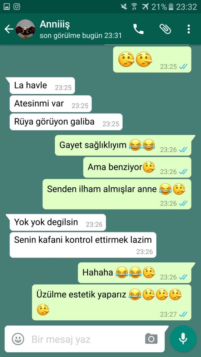 Annemi çok seviyorum??