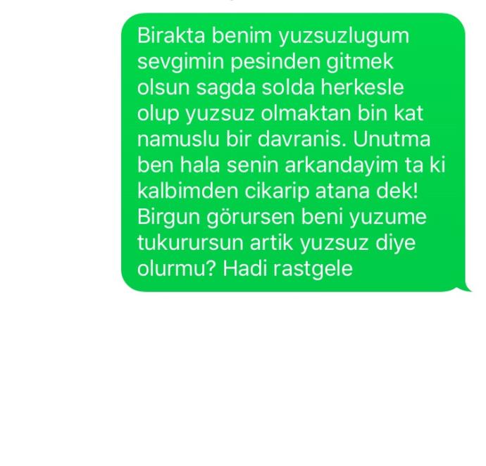 Son mesajım bu oldu?