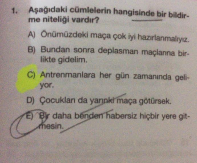 Yüklem Bildirme niteliği ne demek?