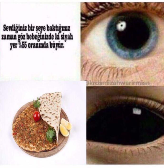 Sevdiğimiz bir şeye bakarken gözlerimiz büyür müymüş?