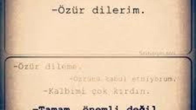 "Özür Dilemek" neyi ifade eder?