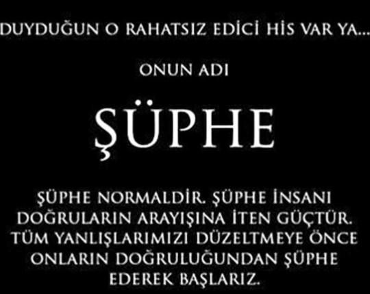 Siz nekadar şüphecisiniz??